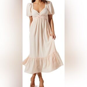 Astr Cream Textured Fabric